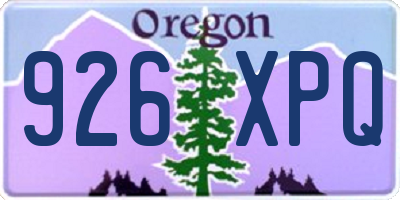 OR license plate 926XPQ