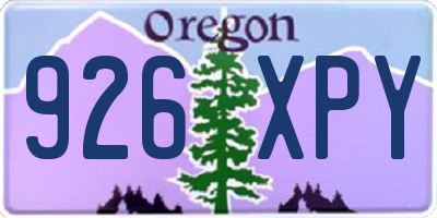 OR license plate 926XPY