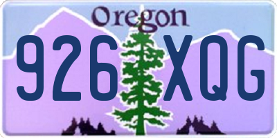OR license plate 926XQG