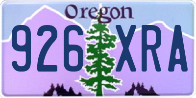 OR license plate 926XRA