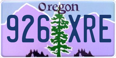OR license plate 926XRE