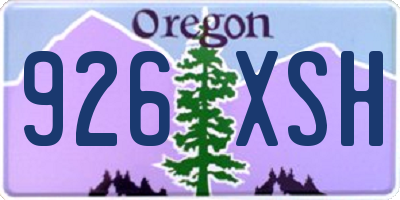 OR license plate 926XSH