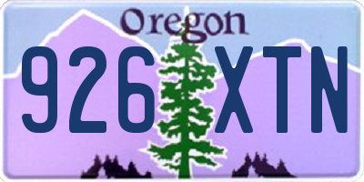 OR license plate 926XTN