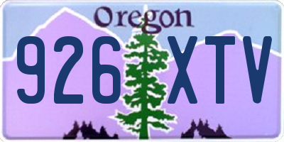 OR license plate 926XTV