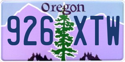 OR license plate 926XTW