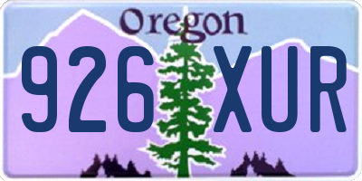 OR license plate 926XUR