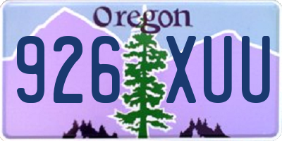 OR license plate 926XUU