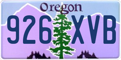 OR license plate 926XVB