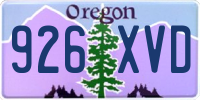 OR license plate 926XVD