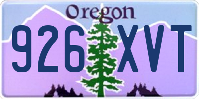 OR license plate 926XVT