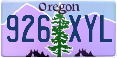 OR license plate 926XYL