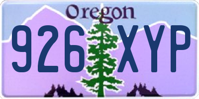 OR license plate 926XYP
