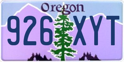 OR license plate 926XYT
