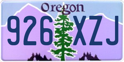 OR license plate 926XZJ