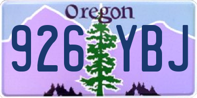 OR license plate 926YBJ