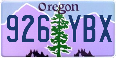 OR license plate 926YBX
