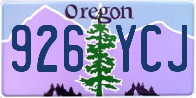 OR license plate 926YCJ
