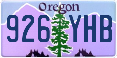 OR license plate 926YHB