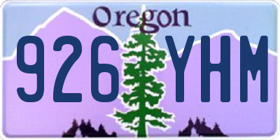 OR license plate 926YHM