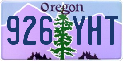 OR license plate 926YHT