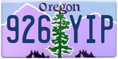 OR license plate 926YIP