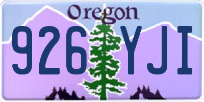 OR license plate 926YJI