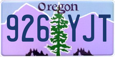 OR license plate 926YJT