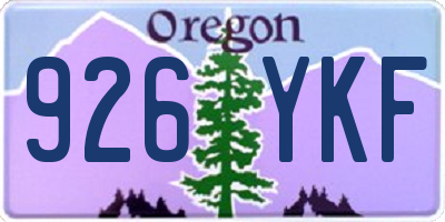 OR license plate 926YKF