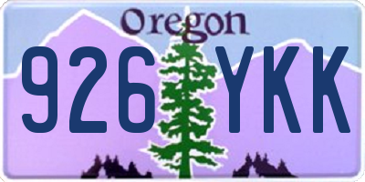 OR license plate 926YKK