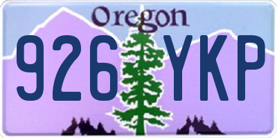OR license plate 926YKP