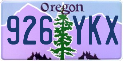 OR license plate 926YKX