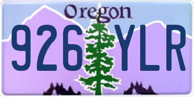 OR license plate 926YLR