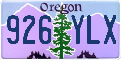 OR license plate 926YLX