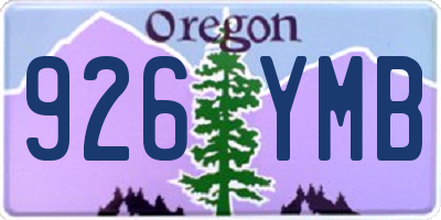 OR license plate 926YMB