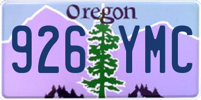 OR license plate 926YMC