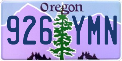OR license plate 926YMN