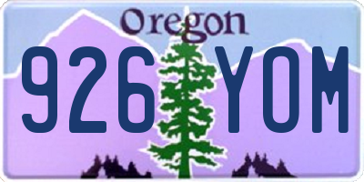 OR license plate 926YOM