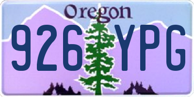 OR license plate 926YPG