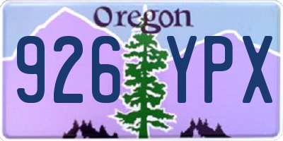 OR license plate 926YPX