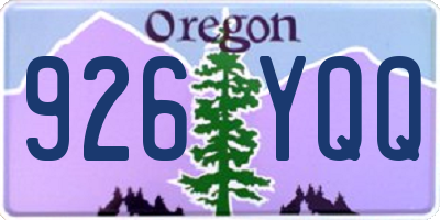 OR license plate 926YQQ
