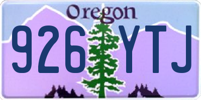 OR license plate 926YTJ