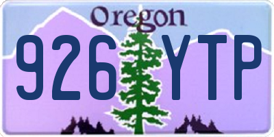 OR license plate 926YTP
