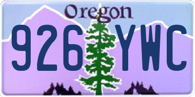 OR license plate 926YWC