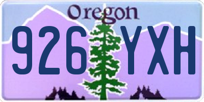 OR license plate 926YXH