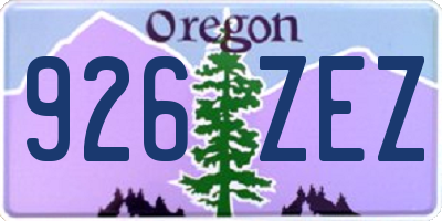 OR license plate 926ZEZ