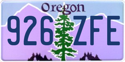 OR license plate 926ZFE