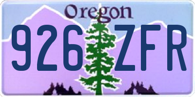 OR license plate 926ZFR