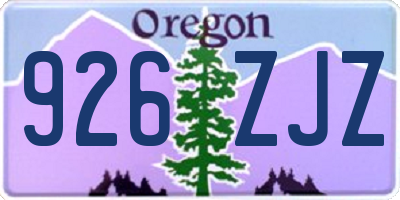 OR license plate 926ZJZ