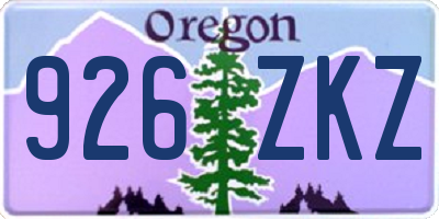 OR license plate 926ZKZ