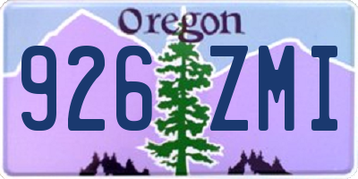 OR license plate 926ZMI